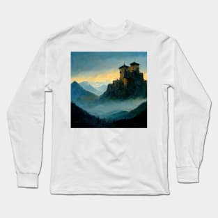 Castle in the misty peaks IV Long Sleeve T-Shirt